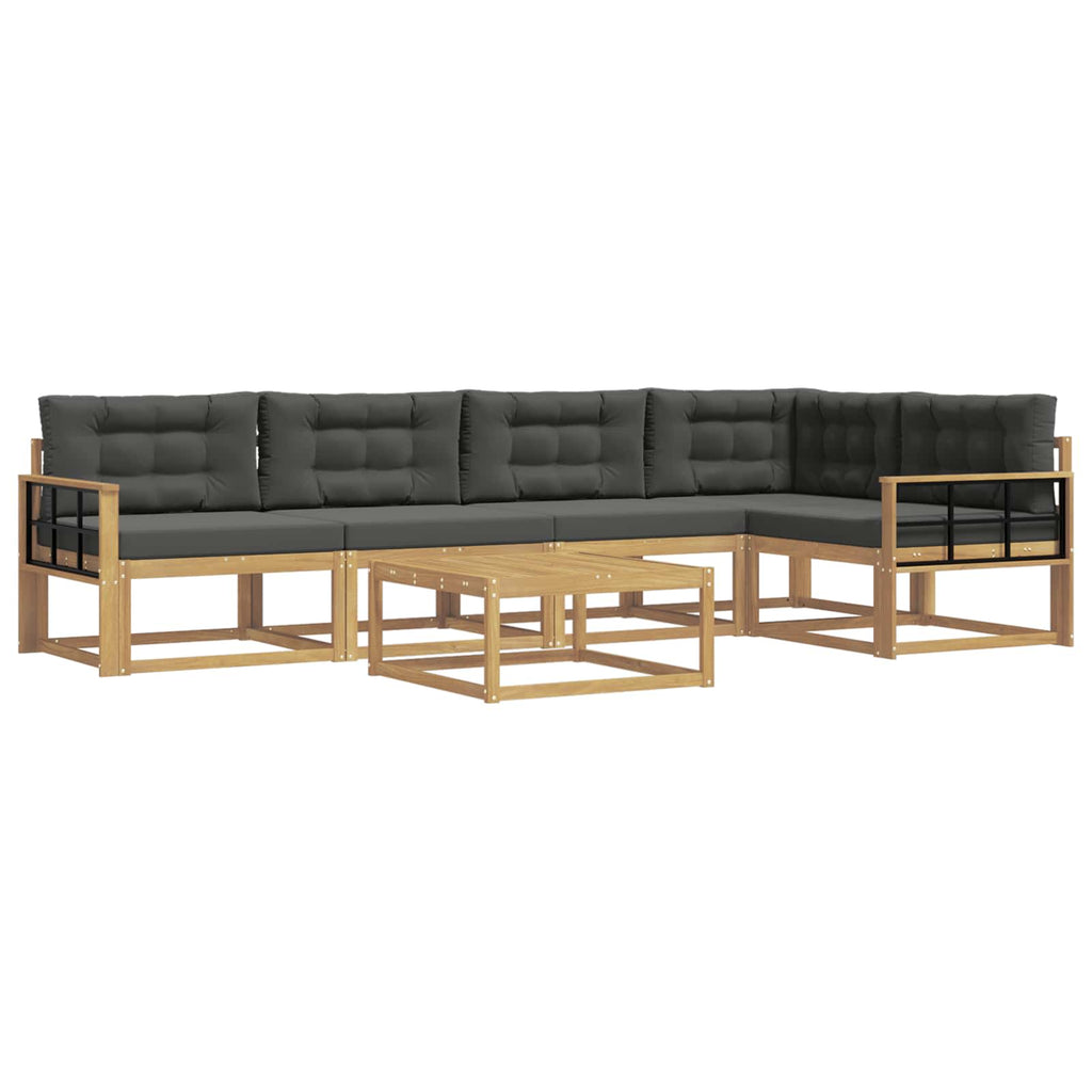 Outdoor-Sofagarnitur 6 pcs Weiß und Anthrazit 79 x 79 x 37 cm