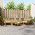 Outdoor-Sofagarnitur 6 pcs Weiß und Beige 79 x 79 x 37 cm