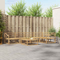 Outdoor-Sofagarnitur 6 pcs Weiß 79 x 79 x 37 cm
