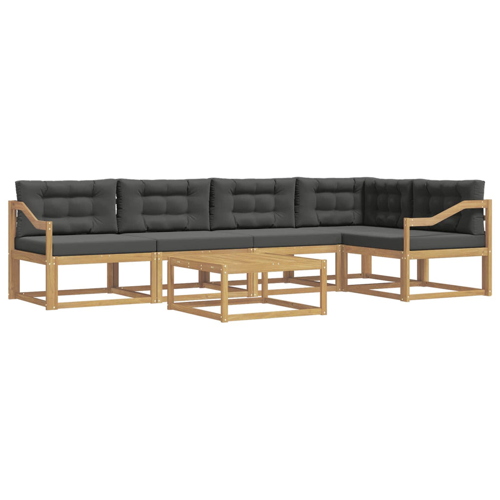 Outdoor-Sofagarnitur 6 pcs Weiß und Anthrazit 79 x 79 x 37 cm