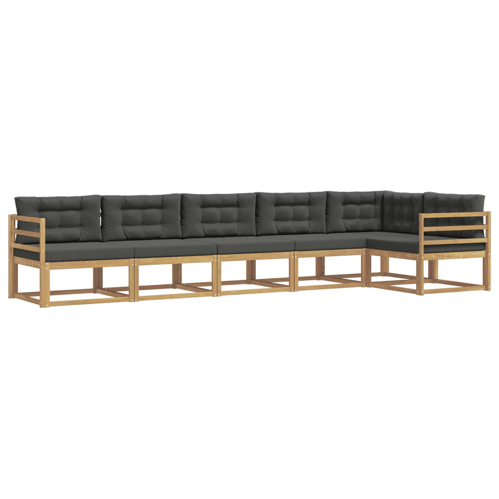 Outdoor-Sofagarnitur 4 pcs Weiß und Anthrazit Polyester