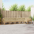 Outdoor-Sofagarnitur mit Kissen 4 pcs Weiß und Beige Polyester