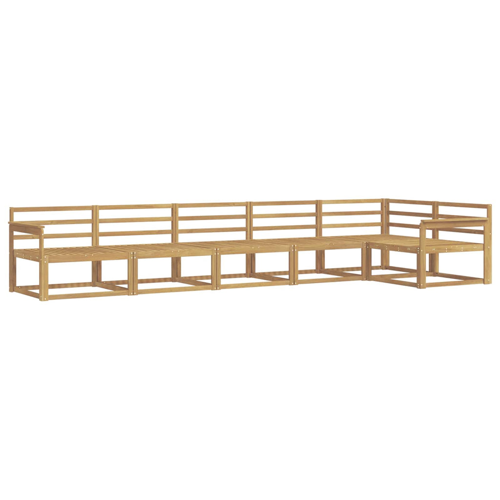 Outdoor-Sofagarnitur 6 pcs Weiß 406 x 168,5 x 73 cm