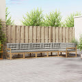 Outdoor-Sofagarnitur 4 pcs Weiß und Hellgrau Polyester