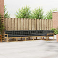 Outdoor-Sofagarnitur 4 pcs Weiß und Anthrazit Polyester