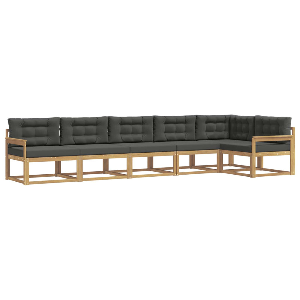 Outdoor-Sofagarnitur 4 pcs Weiß und Anthrazit Polyester