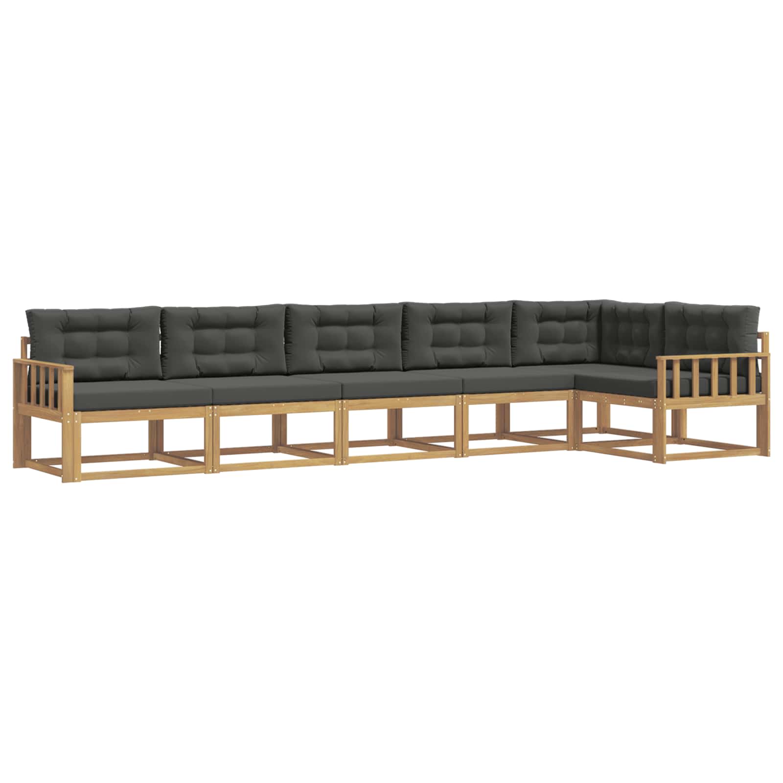 Outdoor-Sofagarnitur 4 pcs Weiß und Anthrazit Polyester