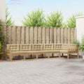 Outdoor-Sofagarnitur mit Kissen 4 pcs Weiß und Beige Polyester