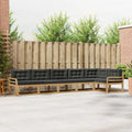 Outdoor-Sofagarnitur 4 pcs Weiß und Anthrazit Polyester