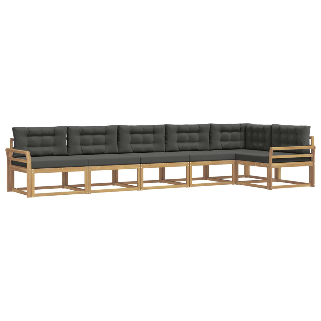 Outdoor-Sofagarnitur 4 pcs Weiß und Anthrazit Polyester
