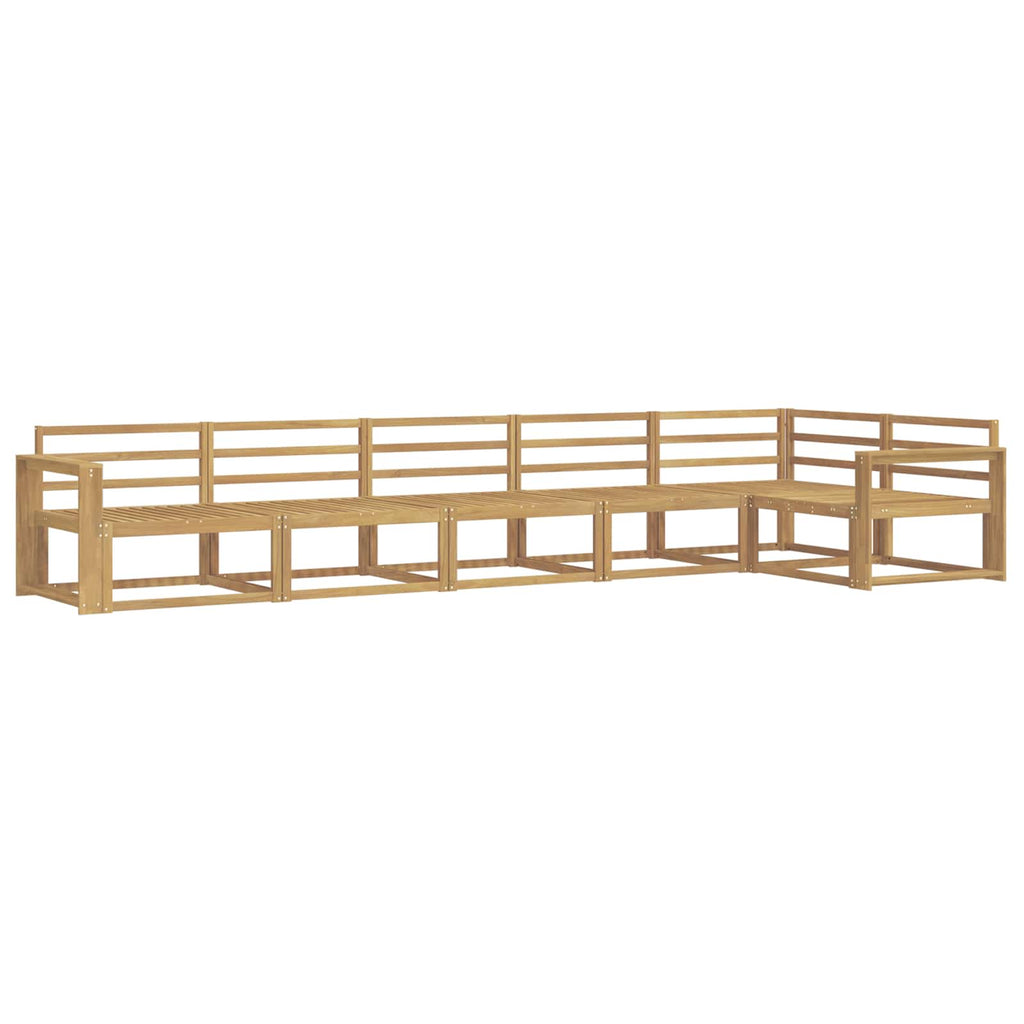 Outdoor-Sofagarnitur 6 pcs Weiß 410 x 172,5 x 73 cm
