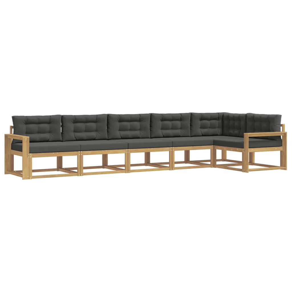 Outdoor-Sofagarnitur 4 pcs Weiß und Anthrazit Polyester