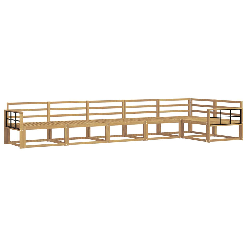 Outdoor-Sofagarnitur 6 pcs Weiß 406 x 168,5 x 73 cm