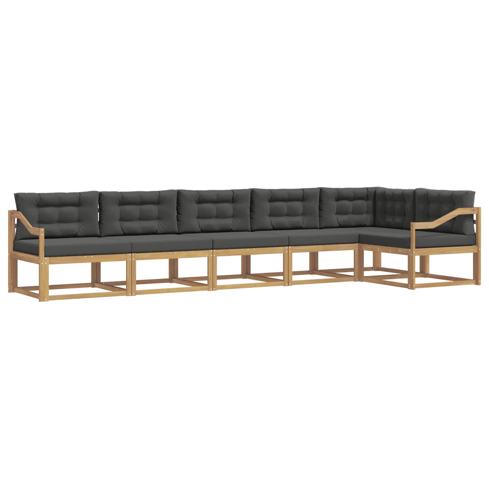 Outdoor-Sofagarnitur 4 pcs Weiß und Anthrazit Polyester