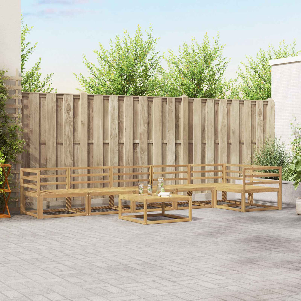 Outdoor-Sofagarnitur 7 pcs Weiß 79 x 79 x 37 cm