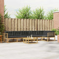 Outdoor-Sofagarnitur 7 pcs Weiß und Anthrazit 79 x 79 x 37 cm