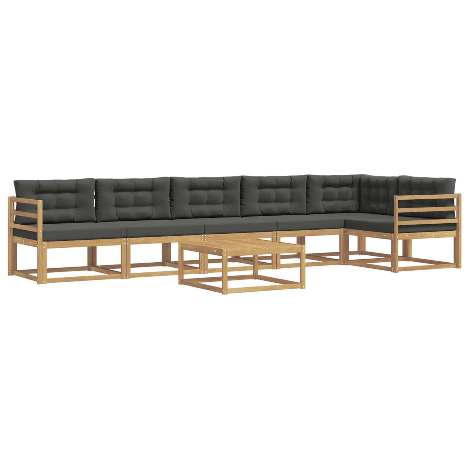 Outdoor-Sofagarnitur 7 pcs Weiß und Anthrazit 79 x 79 x 37 cm