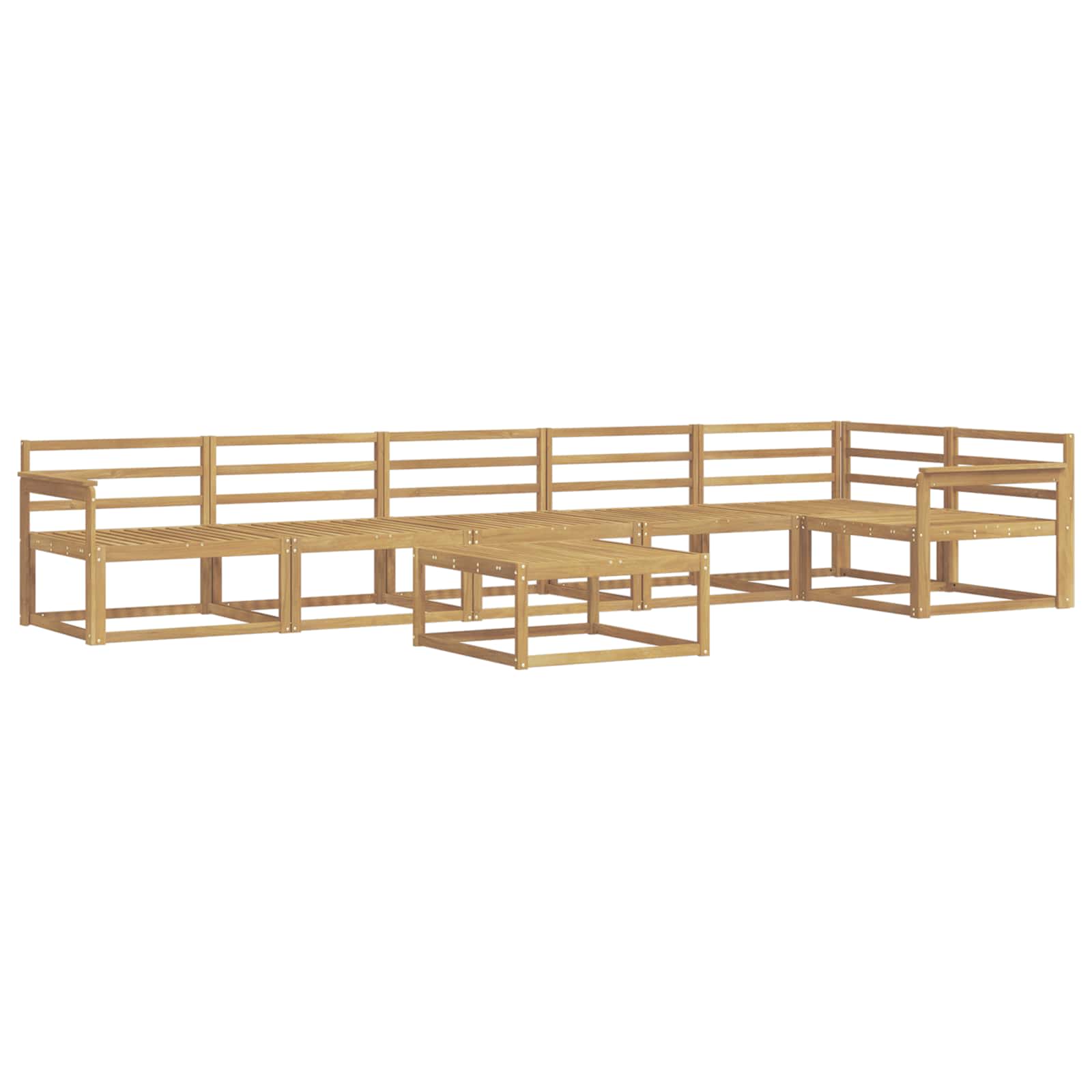 Outdoor-Sofagarnitur 7 pcs Weiß 79 x 79 x 37 cm