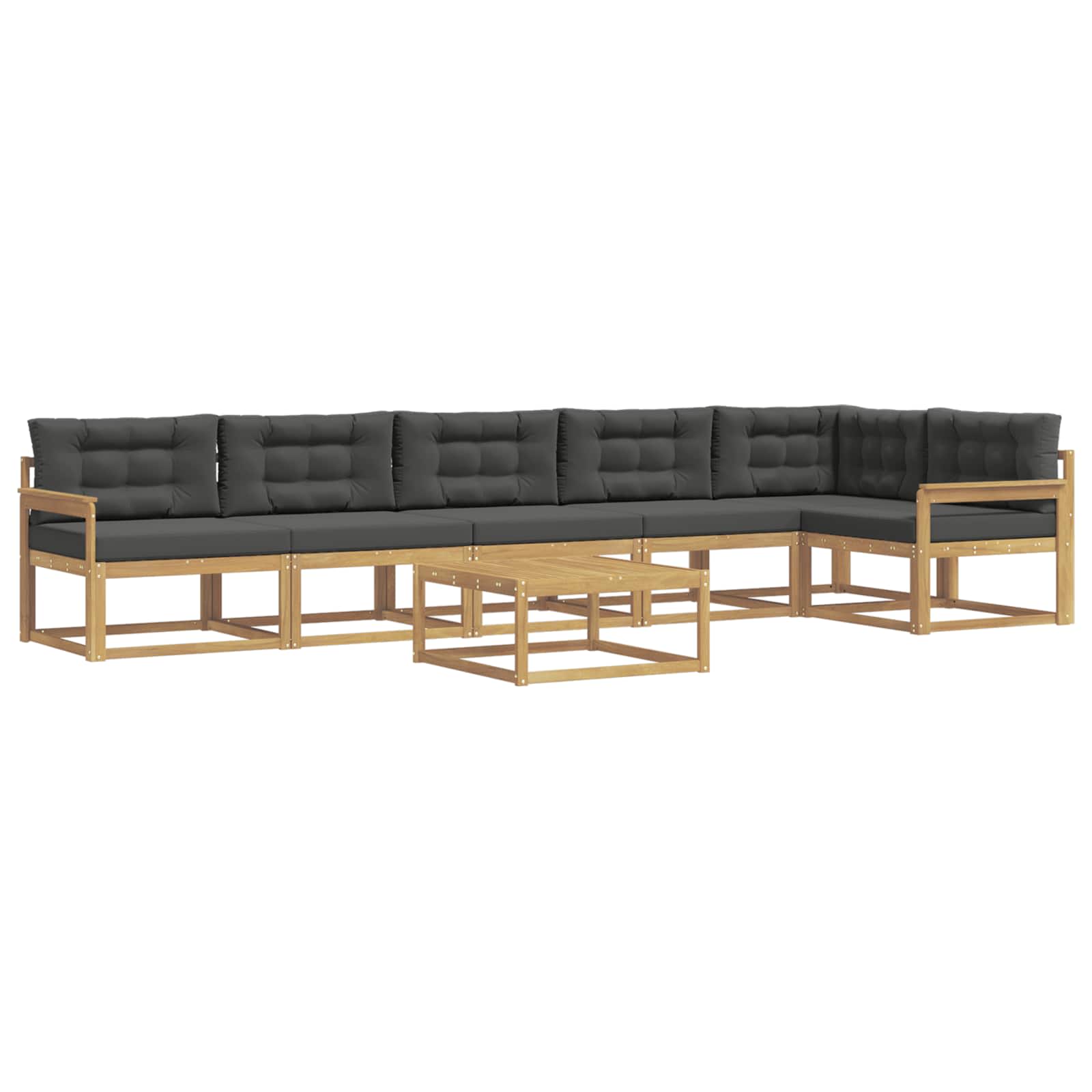 Outdoor-Sofagarnitur 7 pcs Weiß und Anthrazit 79 x 79 x 37 cm