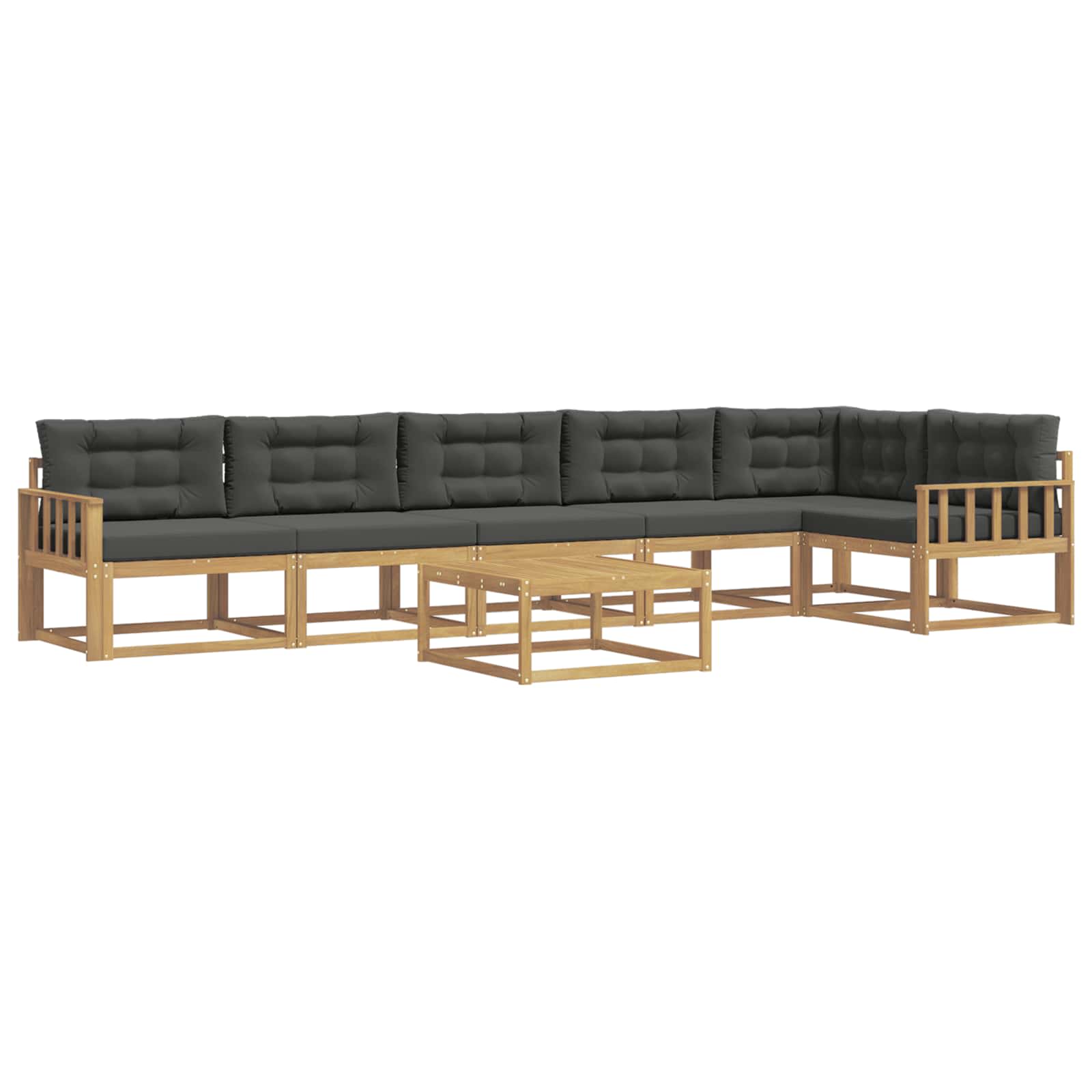 Outdoor-Sofagarnitur 7 pcs Weiß und Anthrazit 79 x 79 x 37 cm