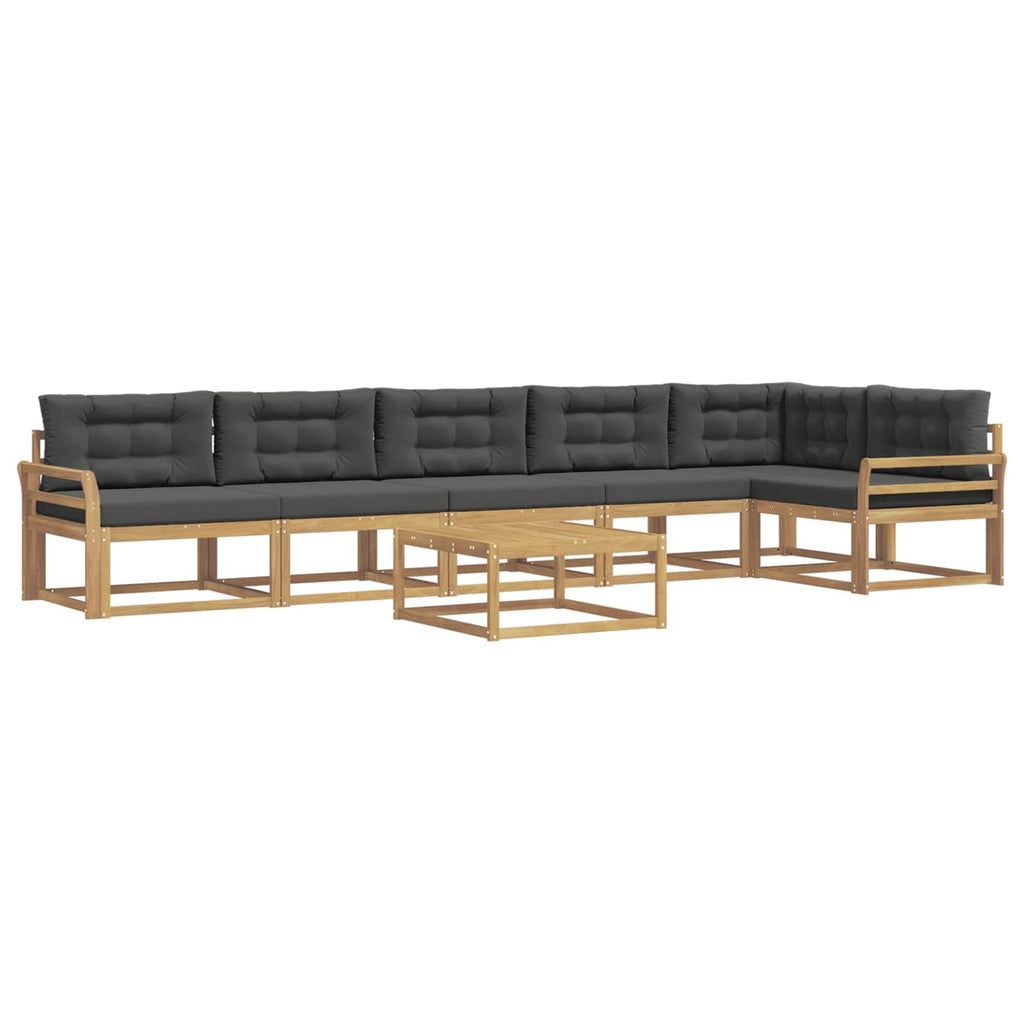 Outdoor-Sofagarnitur 7 pcs Weiß und Anthrazit 79 x 79 x 37 cm