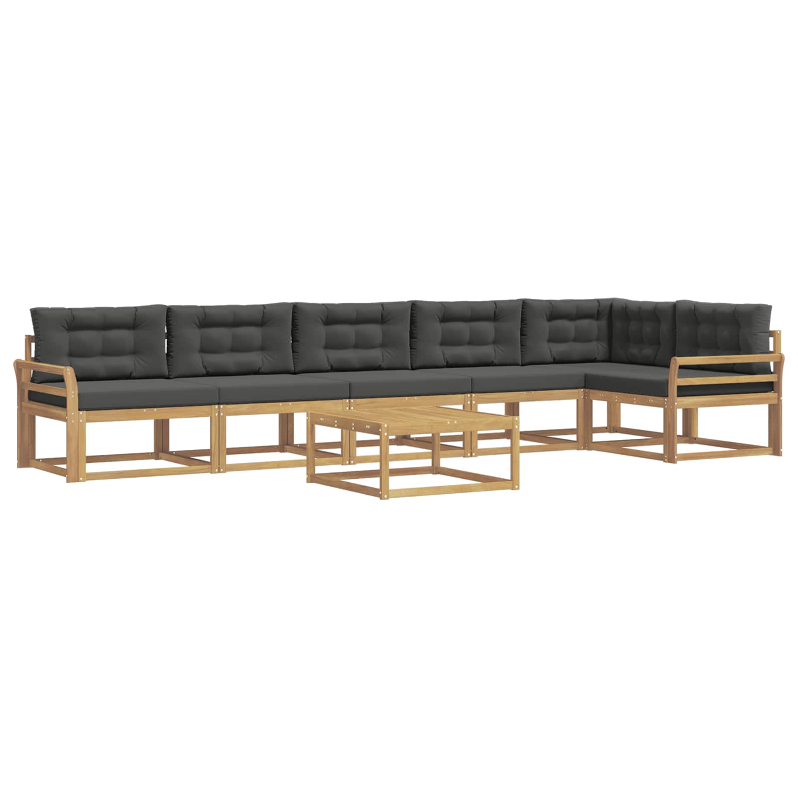 Outdoor-Sofagarnitur 7 pcs Weiß und Anthrazit 79 x 79 x 37 cm