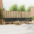 Outdoor-Sofagarnitur 7 pcs Weiß und Anthrazit 79 x 79 x 37 cm