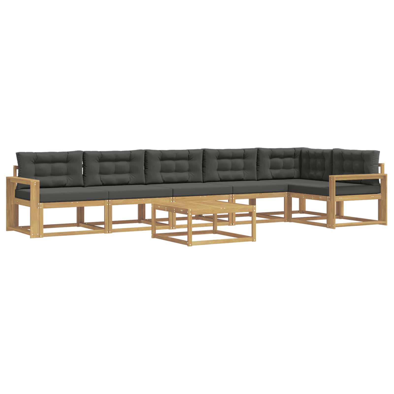 Outdoor-Sofagarnitur 7 pcs Weiß und Anthrazit 79 x 79 x 37 cm