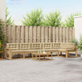 Outdoor-Sofagarnitur 7 pcs Weiß und Beige 79 x 79 x 37 cm