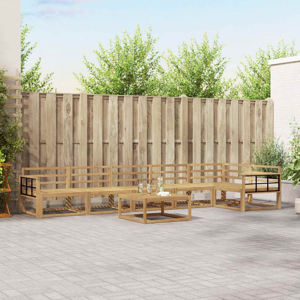 Outdoor-Sofagarnitur 7 pcs Weiß 79 x 79 x 37 cm