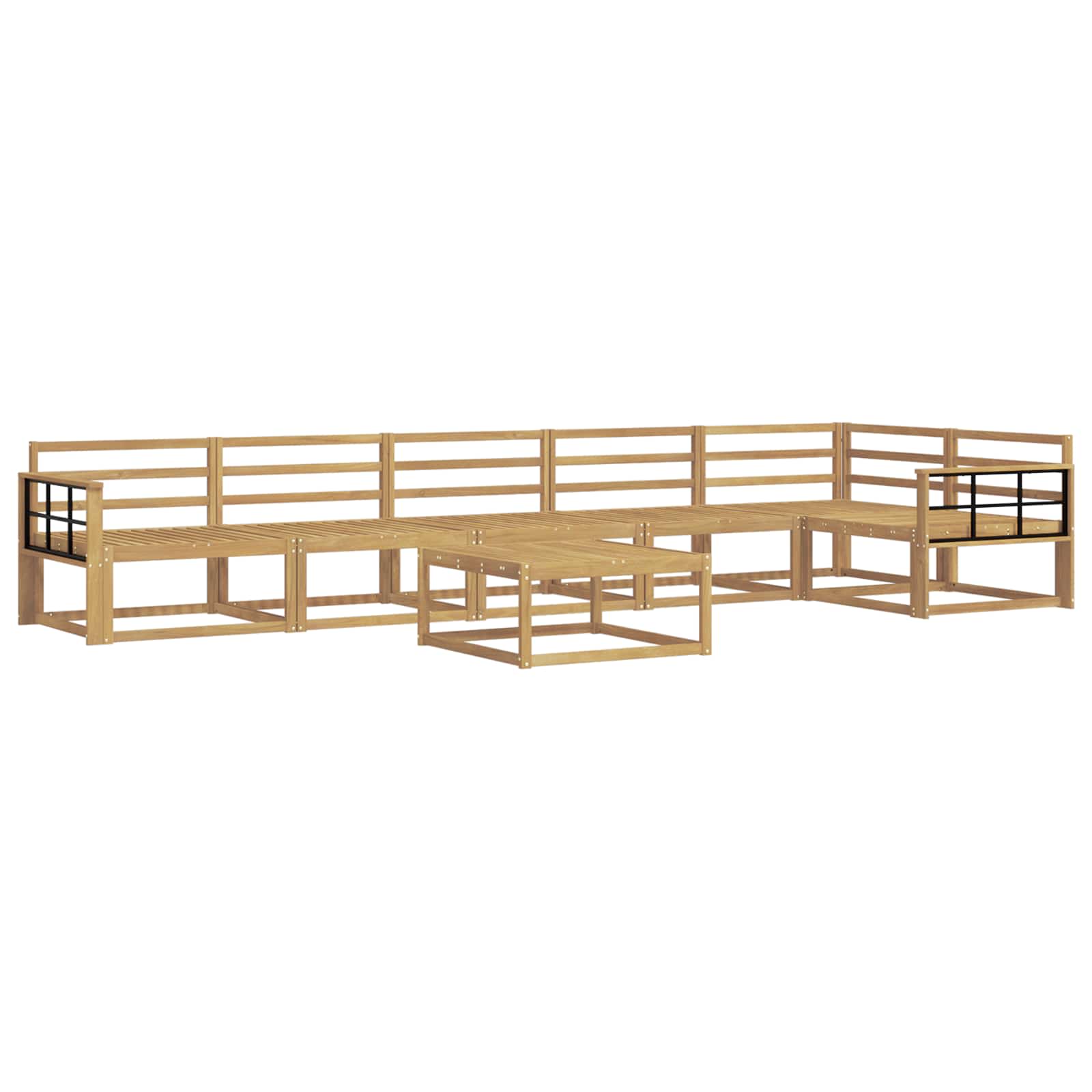 Outdoor-Sofagarnitur 7 pcs Weiß 79 x 79 x 37 cm