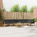 Outdoor-Sofagarnitur 7 pcs Weiß und Anthrazit 79 x 79 x 37 cm