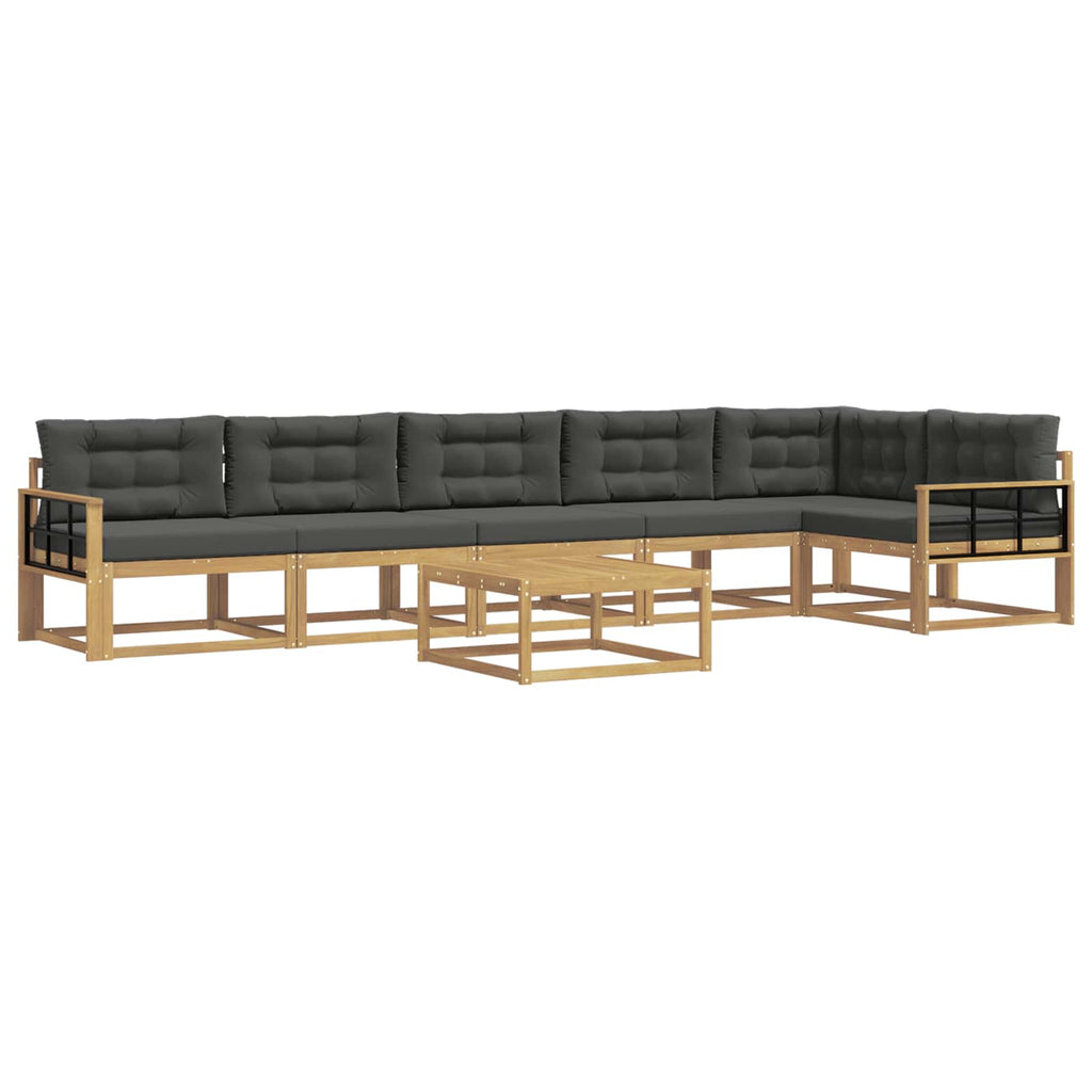 Outdoor-Sofagarnitur 7 pcs Weiß und Anthrazit 79 x 79 x 37 cm