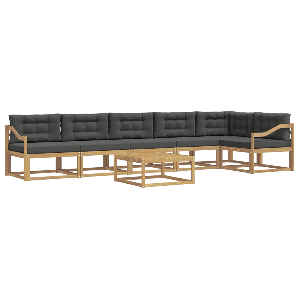 Outdoor-Sofagarnitur 7 pcs Weiß und Anthrazit 79 x 79 x 37 cm