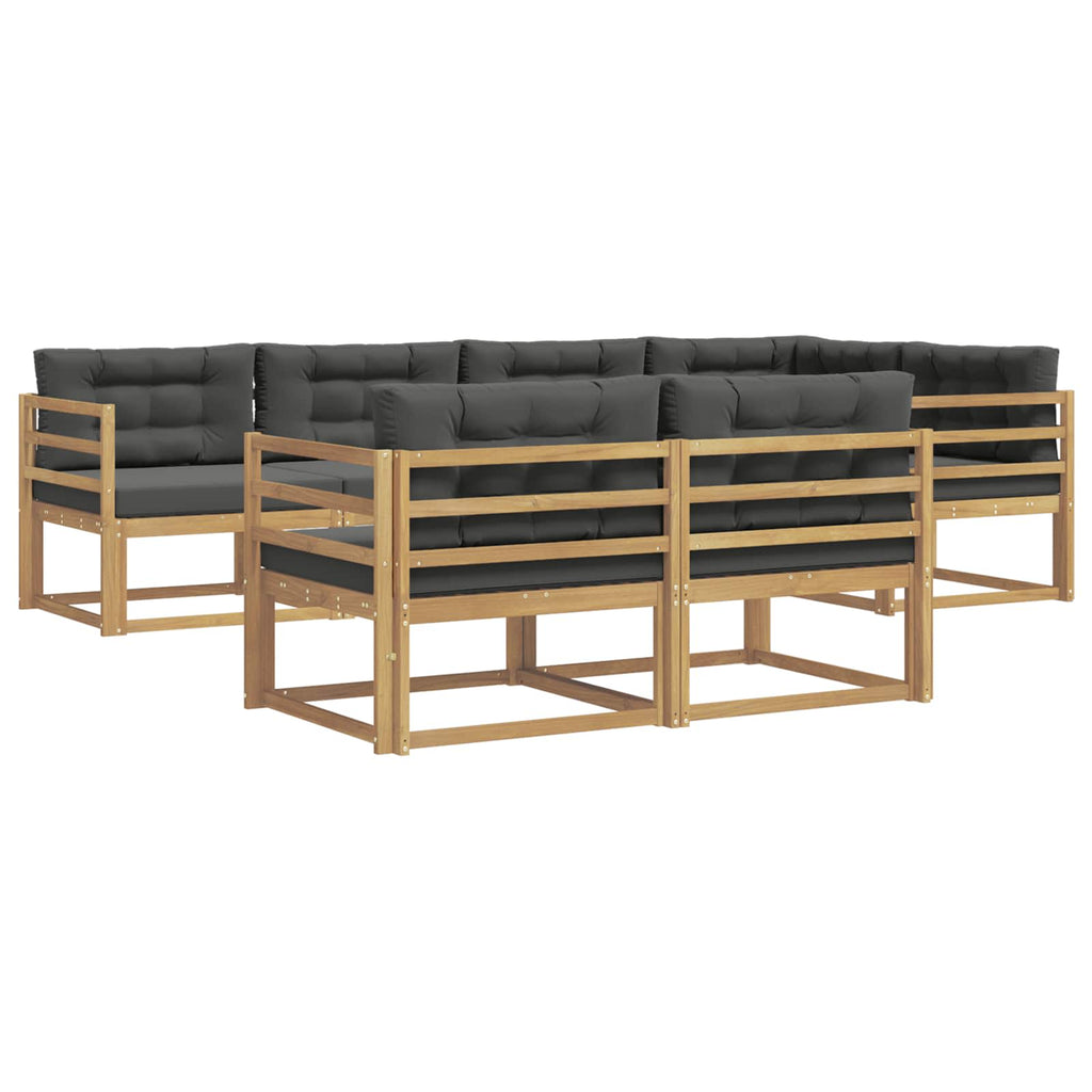 Outdoor-Sofagarnitur 6 pcs Weiß und Anthrazit Polyester