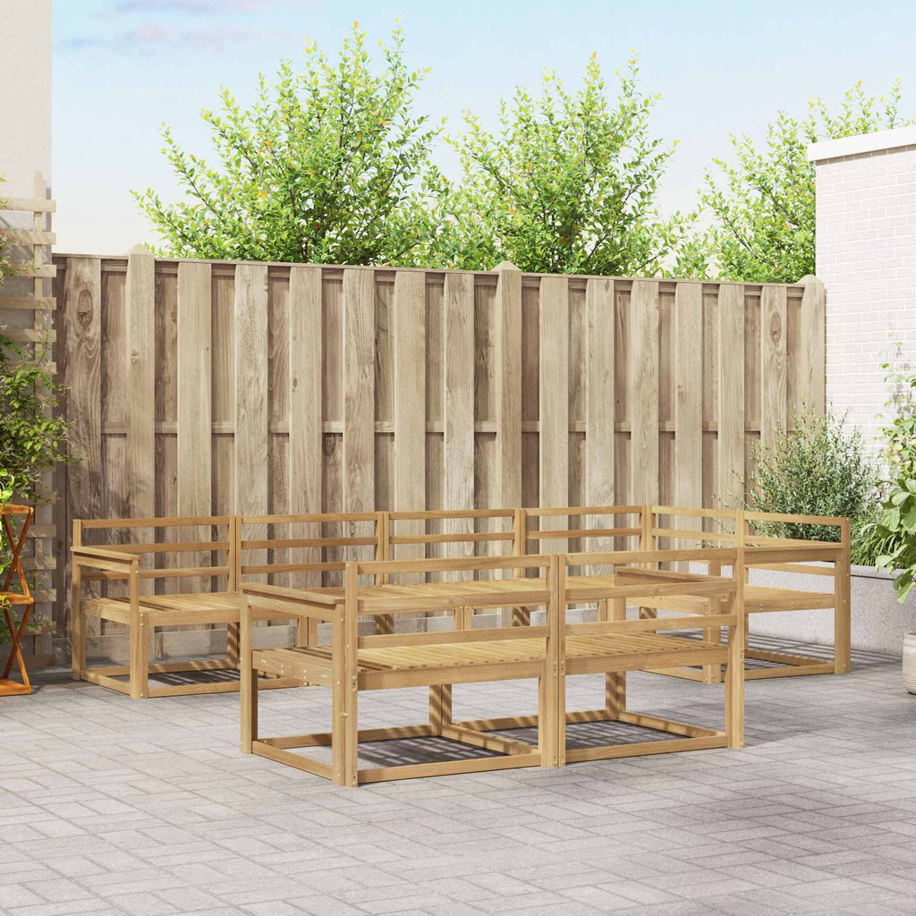 Outdoor-Sofagarnitur 8 pcs Weiß 327 x 168,5 x 73 cm