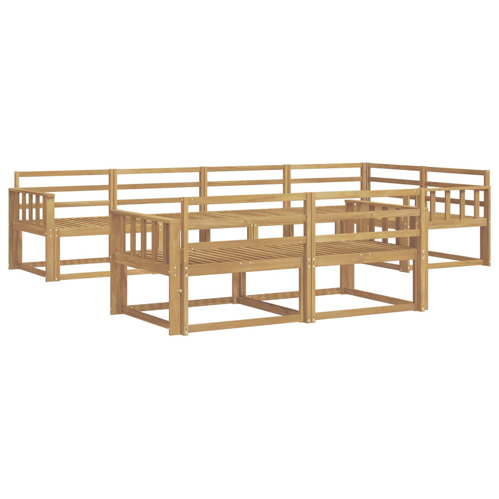 Outdoor-Sofagarnitur 8 pcs Weiß 327 x 168,5 x 73 cm