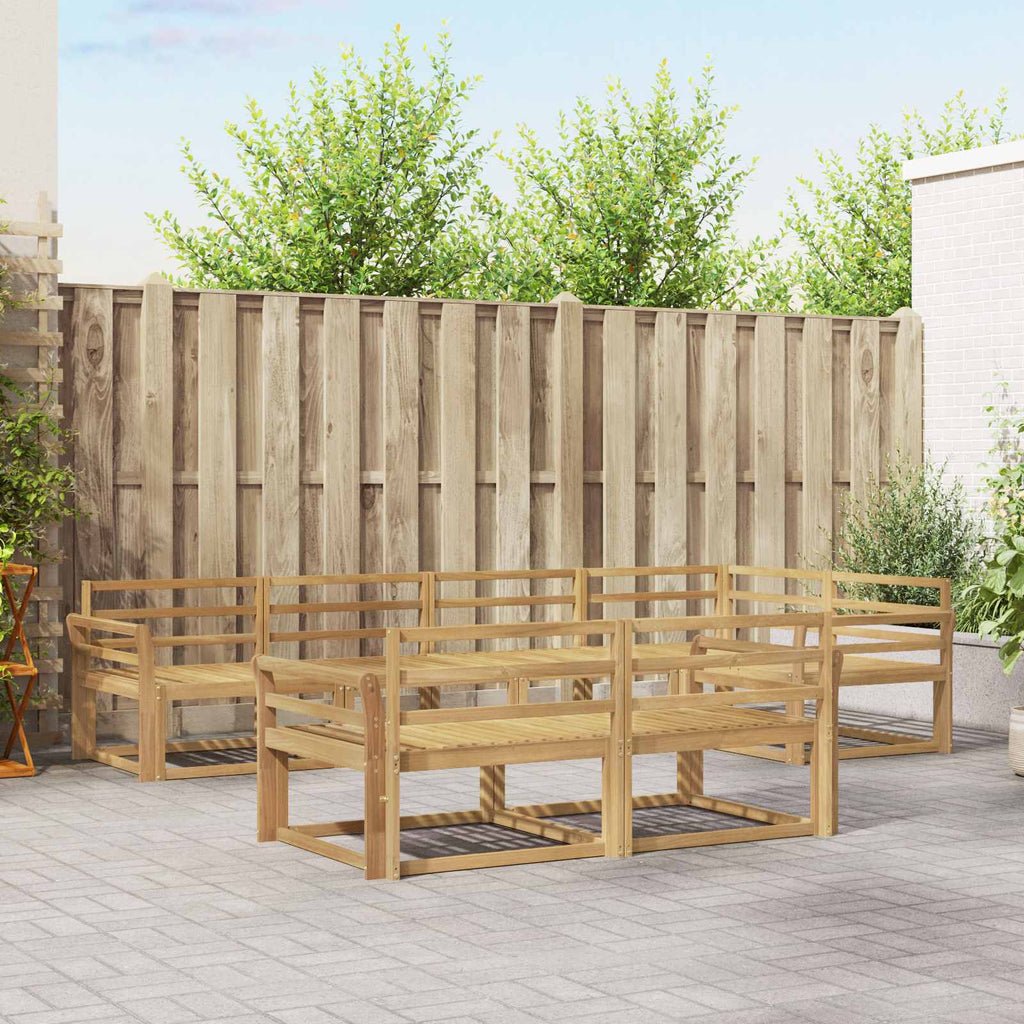 Outdoor-Sofagarnitur 8 pcs Weiß 329 x 170,5 x 73 cm