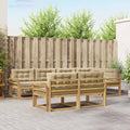 Outdoor-Sofagarnitur mit Kissen 6 pcs Weiß und Beige Polyester