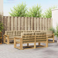 Outdoor-Sofagarnitur mit Kissen 6 pcs Weiß und Beige Polyester