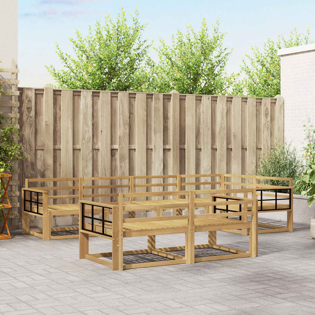 Outdoor-Sofagarnitur 8 pcs Weiß 327 x 168,5 x 73 cm