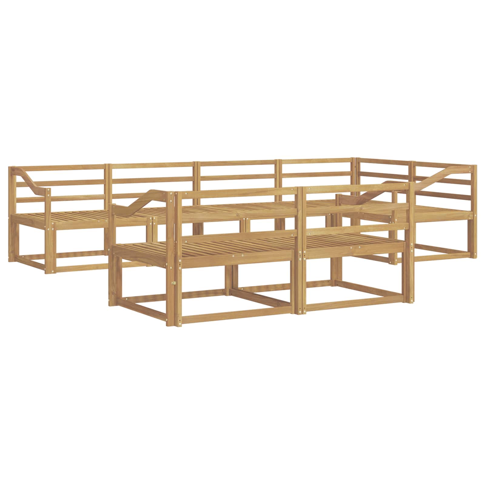 Outdoor-Sofagarnitur 8 pcs Weiß 325 x 166,5 x 73 cm