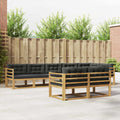 Outdoor-Sofagarnitur 6 Stk. Weiß und Anthrazit Polyester