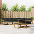 Outdoor-Sofagarnitur 6 Stk. Weiß und Anthrazit Polyester