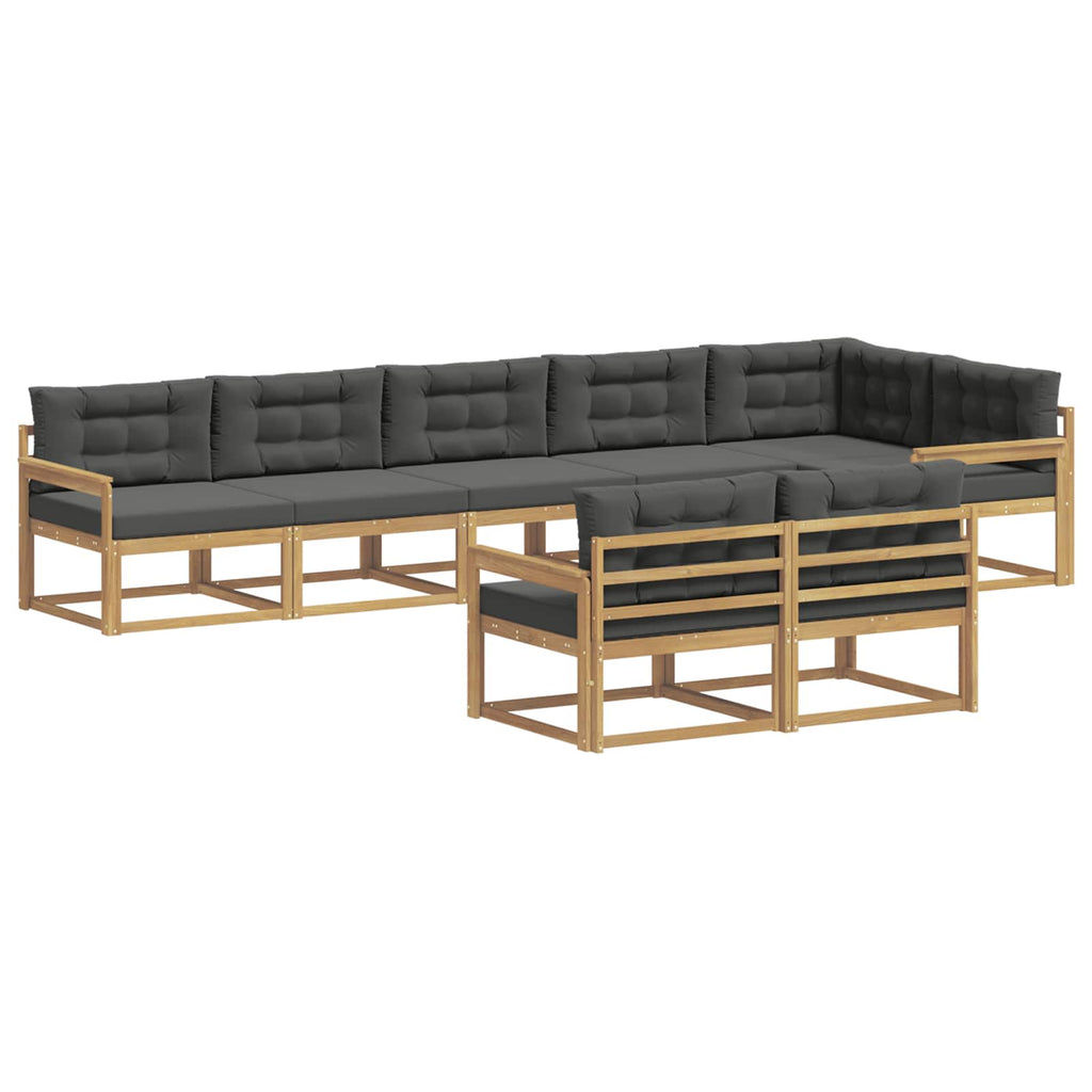 Outdoor-Sofagarnitur 6 Stk. Weiß und Anthrazit Polyester