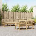 Outdoor-Sofagarnitur 6 Stk. Weiß und Beige Polyester