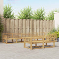Outdoor-Sofagarnitur 8 Stk. Weiß Massives Akazienholz