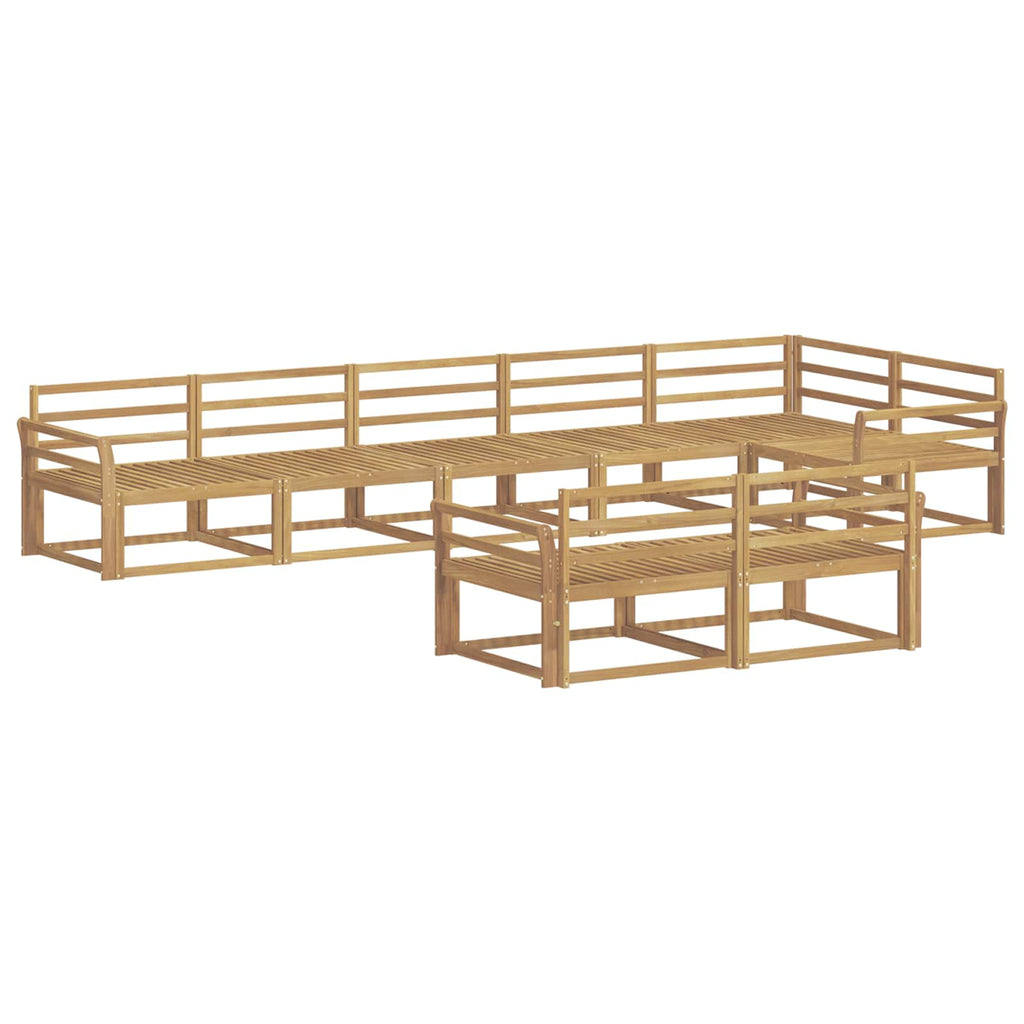 Outdoor-Sofagarnitur 8 Stk. Weiß Massives Akazienholz