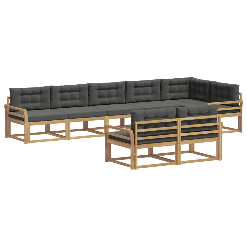 Outdoor-Sofagarnitur 6 Stk. Weiß und Anthrazit Polyester