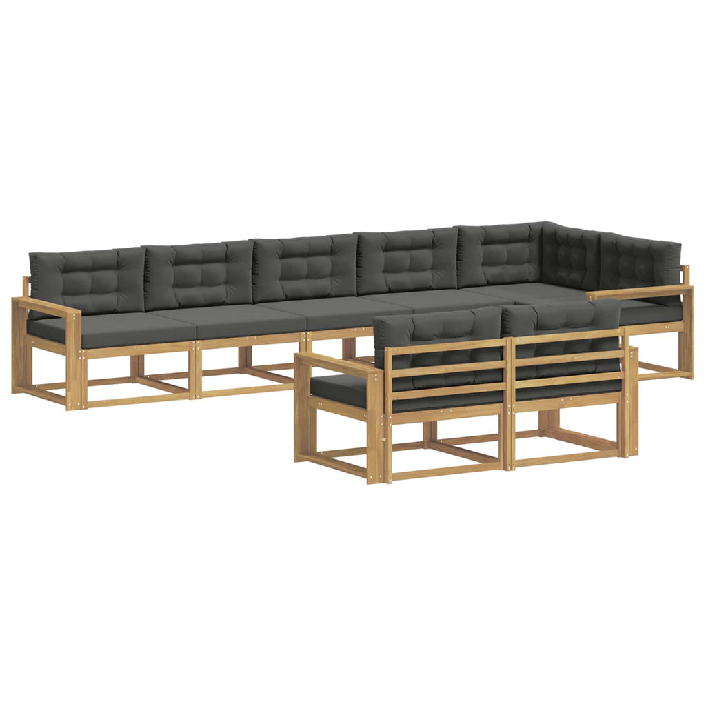 Outdoor-Sofagarnitur 6 Stk. Weiß und Anthrazit Polyester